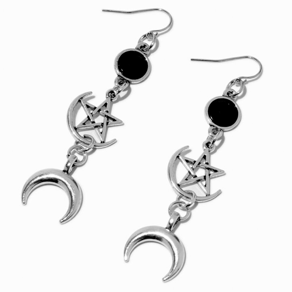 Silver-Tone Sorcery 2.5" Drop Earrings - NWT